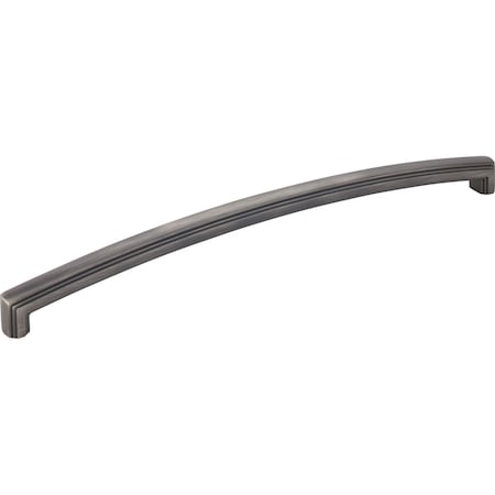 Jeffrey Alexander 12" Center-to-Center Brushed Pewter Delgado Appliance Handle 519-12BNBDL
